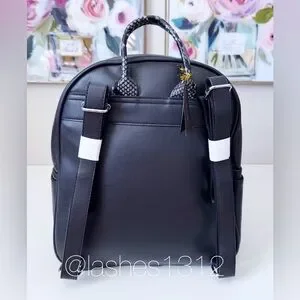 bebe | Bags | Bebe Bag Jett Stud Snakeskin Backpack Black  display picture 2